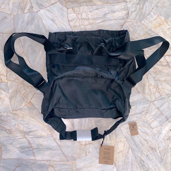 PINK Convertible‎ Backpack Fanny Pack Black main image 8